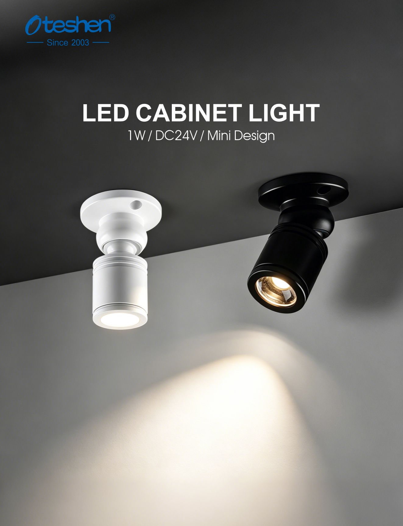 1W 24V 24° Rotatable Mini CRI90 Aluminum LED CABINET LIGHT LCG3520-1 1W 24V 24° rotirajuća mini CRI90 aluminijska LED SVJETLO ZA ORMARIĆ LCG3520-1