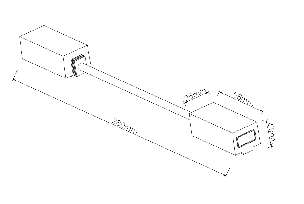 I-FLEXIBLE CONNECTOR FOR MAGNETIC TRACK RAIL