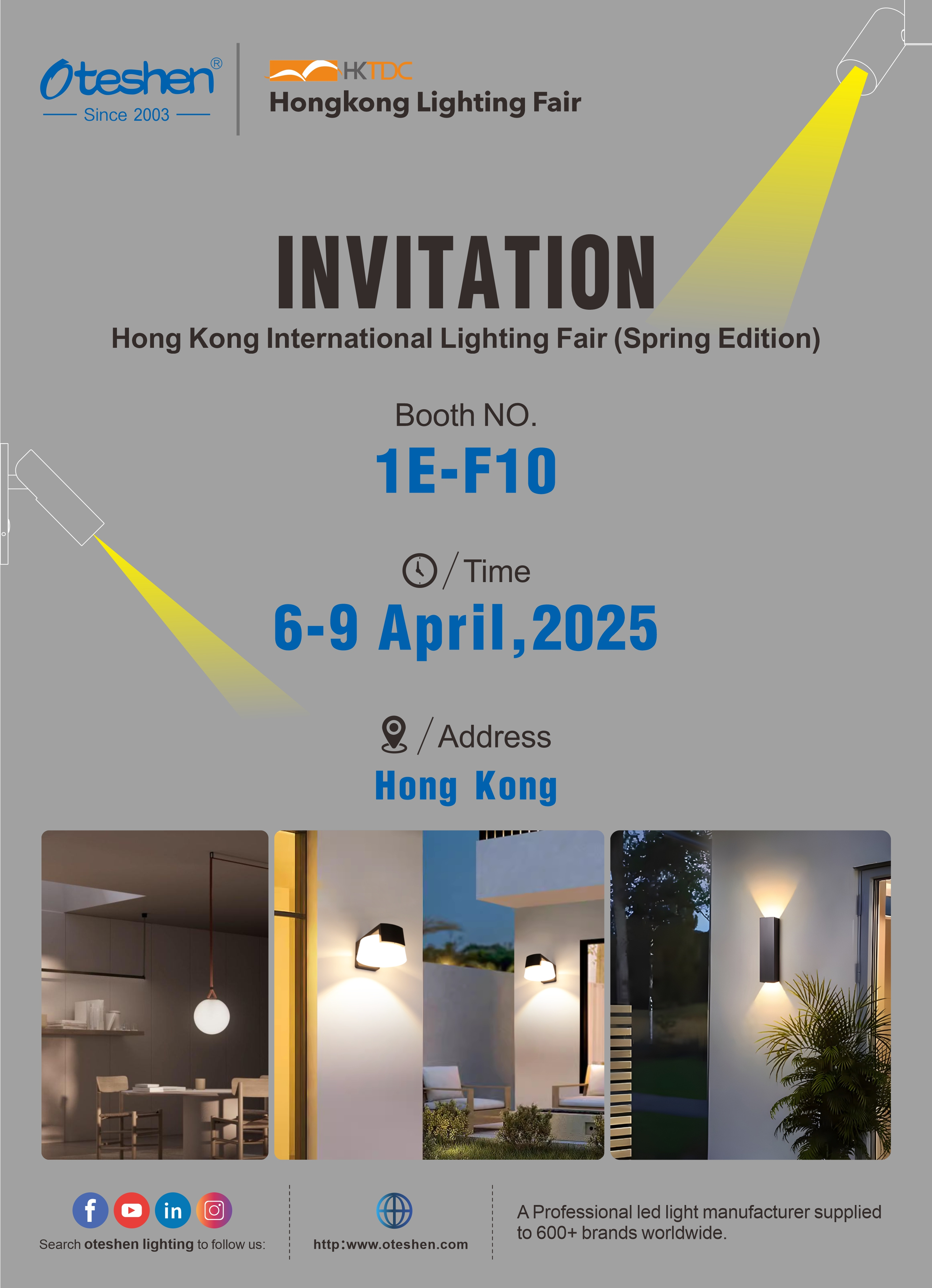 Invitation To The Hong Kong International Lighting Fair (Spring Edition)