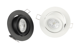 Round Spot Light Holder Recessed GU10 Down Light Frame Movable LED Downlight Fixture