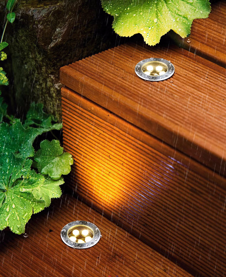 Oteshen LDM07 Series LED Inground Light, 1W to 18W 24&deg; narrow beam stainless steel IP67 outdoor buried landscape uplight
