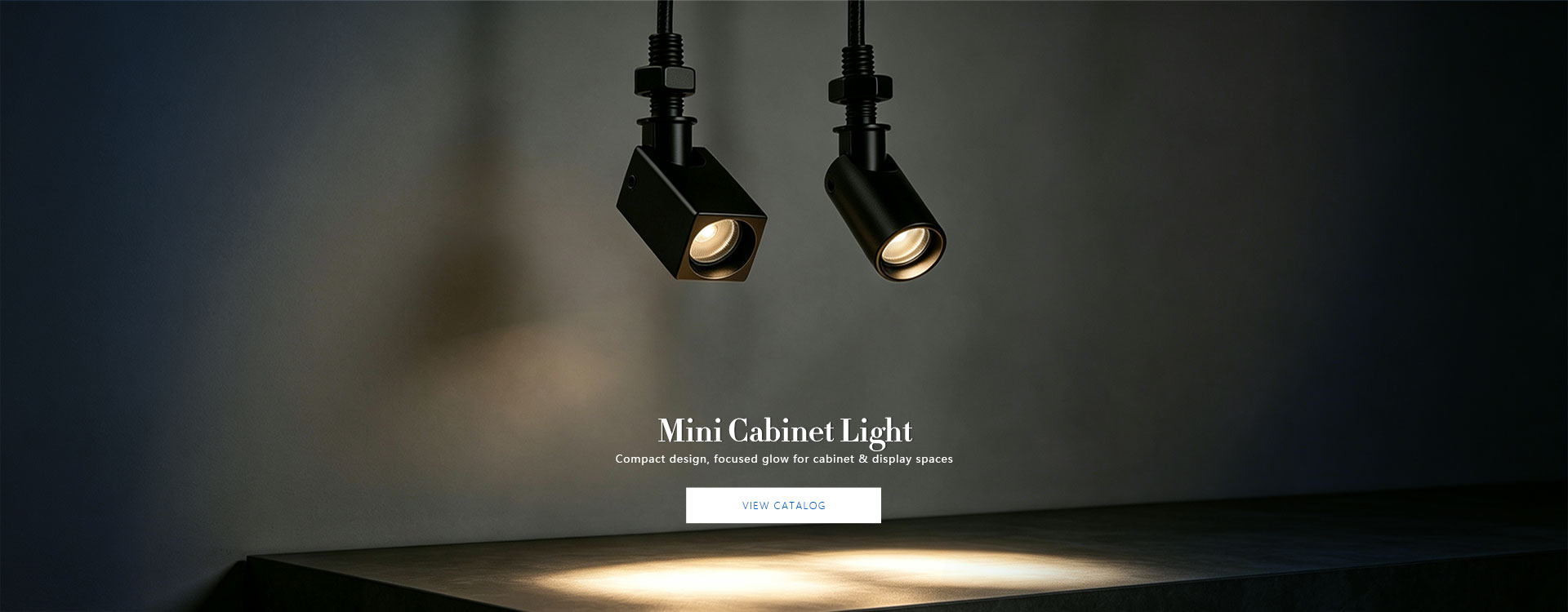 Black mini hanging cabinet LED spotlights for display cabinet and retail showcase lighting, B2B manufacturer