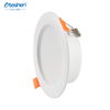 Downlight LED rond encastrable blanc, vue lat&eacute;rale, LTD1140-9, montage par pince &agrave; ressort