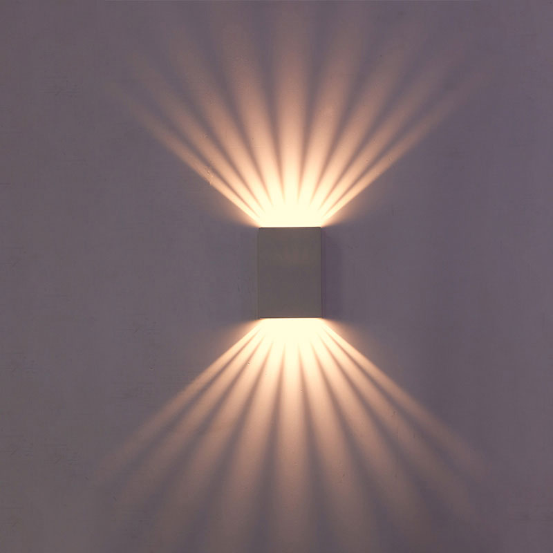 Square modern outdoor LED wall light up and down lighting effect