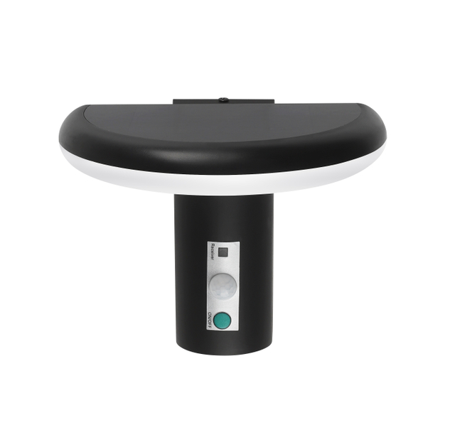 1.8W 3CCT Semi-circular ABS LED Solar Wall Light, IP54 Remote Control Outdoor Porch Garden Lamp Oteshen SL1933