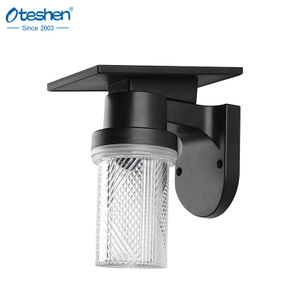 0.9W 3CCT Diagonal Texture ABS LED Solar Wall Light, IP54 Remote Control Outdoor Porch Garden Lamp Oteshen SL1932DT