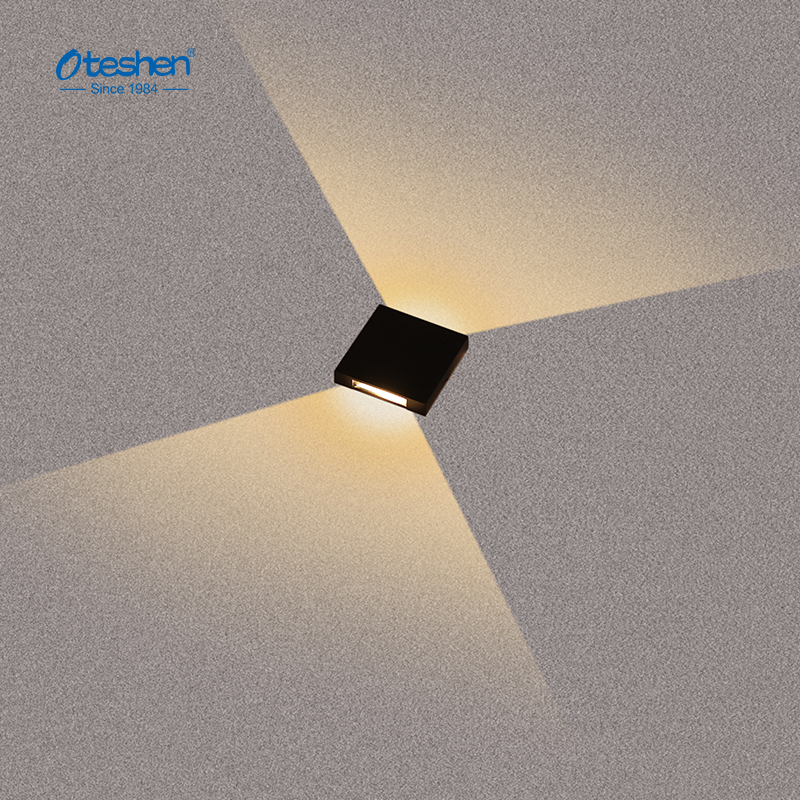 Oteshen Square LED Inground Light, side emitting LDM0821 single side, LDM0822 two sides, LDM0824 four sides, IP67 outdoor buried step marker light, black and white