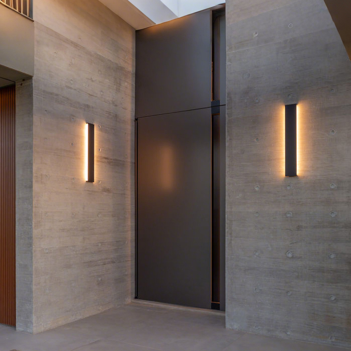 Commercial linear LED wall light for hotel lobby, modern LED wall lighting for hospitality projects