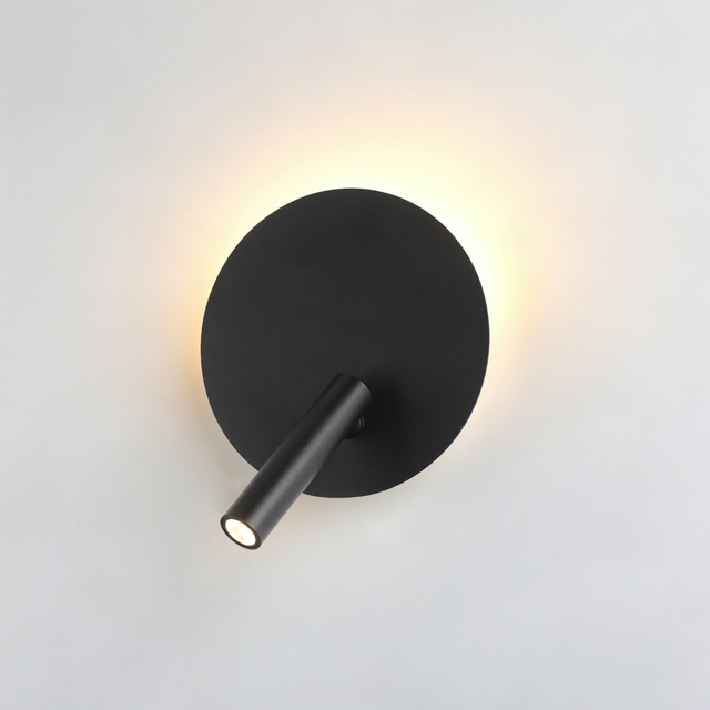 Dual Light Source LED Bedside Reading Wall Light - Oteshen LBD6650-8 8W Rotatable Wall Sconce