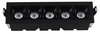 10W Deep Anti-Glare Recessed Linear LED Grille Light - Oteshen LXT0450-10 Five Lamp Aluminum Ceiling Spotlight
