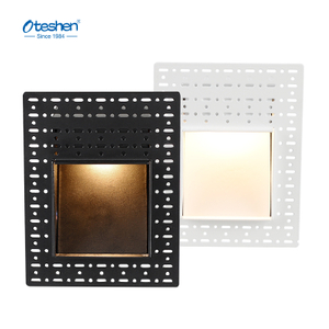 Trimless IP65 Aluminum Iron LED Step Light LBD5746-3, 3W 180lm 75&deg; Beam Angle Recessed Stair Wall Lamp, 2 Years Warranty