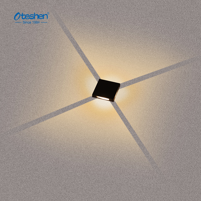 Oteshen Square LED Inground Light, side emitting LDM0821 single side, LDM0822 two sides, LDM0824 four sides, IP67 outdoor buried step marker light, black and white