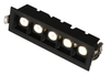 10W Deep Anti-Glare Recessed Linear LED Grille Light - Oteshen LXT0450-10 Five Lamp Aluminum Ceiling Spotlight