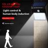 0.8W PC Motion Sensor LED Solar Wall Light, IP44 Outdoor Security Lamp Oteshen SL1801
