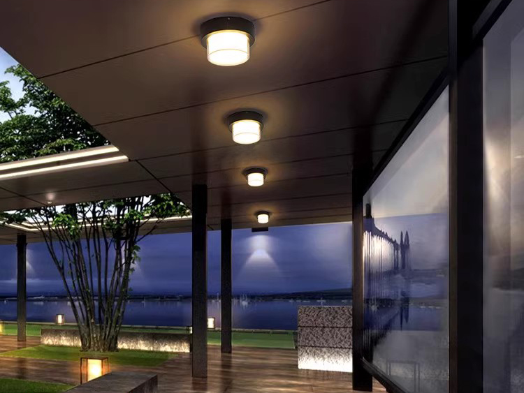 سلسلة Oteshen LBD23 & LBD24 مصباح الجدار LED، 7W/12W، مصباح حائط مزخرف دائري ومربع IP44 منتشر مع مبيت PC