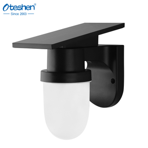 0.9W 3CCT Cylindrical ABS LED Solar Wall Light, IP54 Remote Control Outdoor Porch Lamp SL1932BT