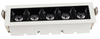 10W Deep Anti-Glare Recessed Linear LED Grille Light - Oteshen LXT0450-10 Five Lamp Aluminum Ceiling Spotlight