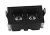 4W 2-Lampu Deep Anti-Glare Lampu Grille LED Tersembunyi - Oteshen LXT0420-4 LXT0420P-4 Lampu Sorot Langit-langit Kepala Ganda