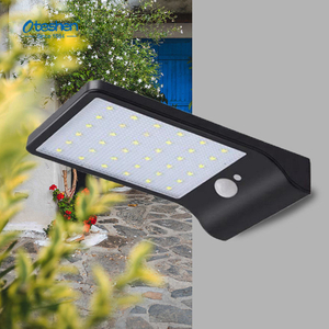 0.8W PC Motion Sensor LED Solar Wall Light, IP44 Outdoor Security Porch Lamp Oteshen SL1805