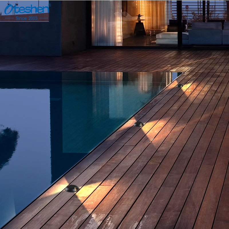 Oteshen 3W LED Inground Light, side emitting model LDM0121-3 single side, LDM0122-3 two sides, LDM0124-3 four sides, IP67 outdoor buried pathway marker light