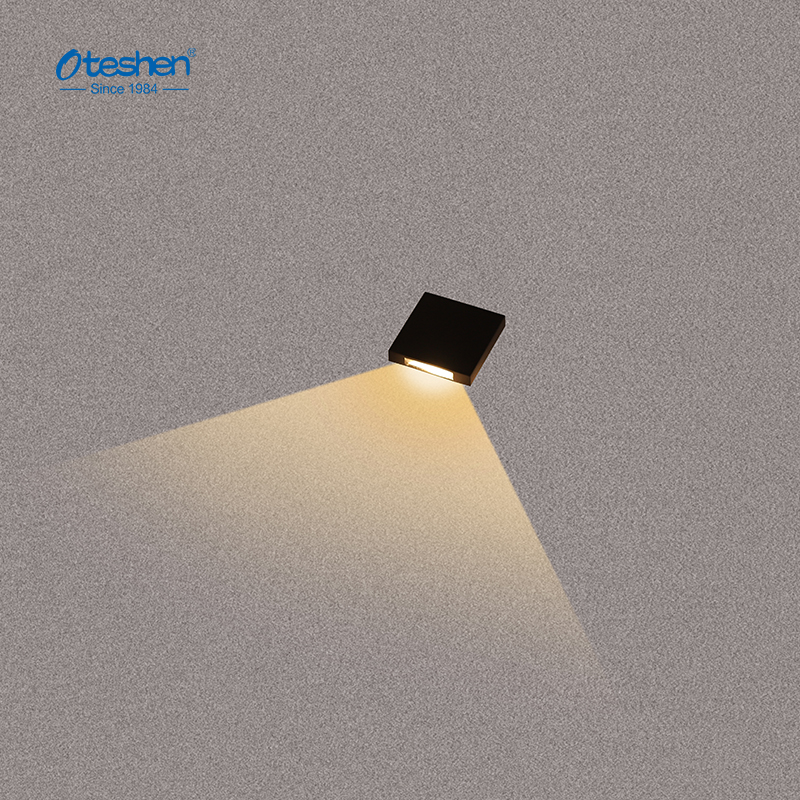 Oteshen Square LED Inground Light, side emitting LDM0821 single side, LDM0822 two sides, LDM0824 four sides, IP67 outdoor buried step marker light, black and white