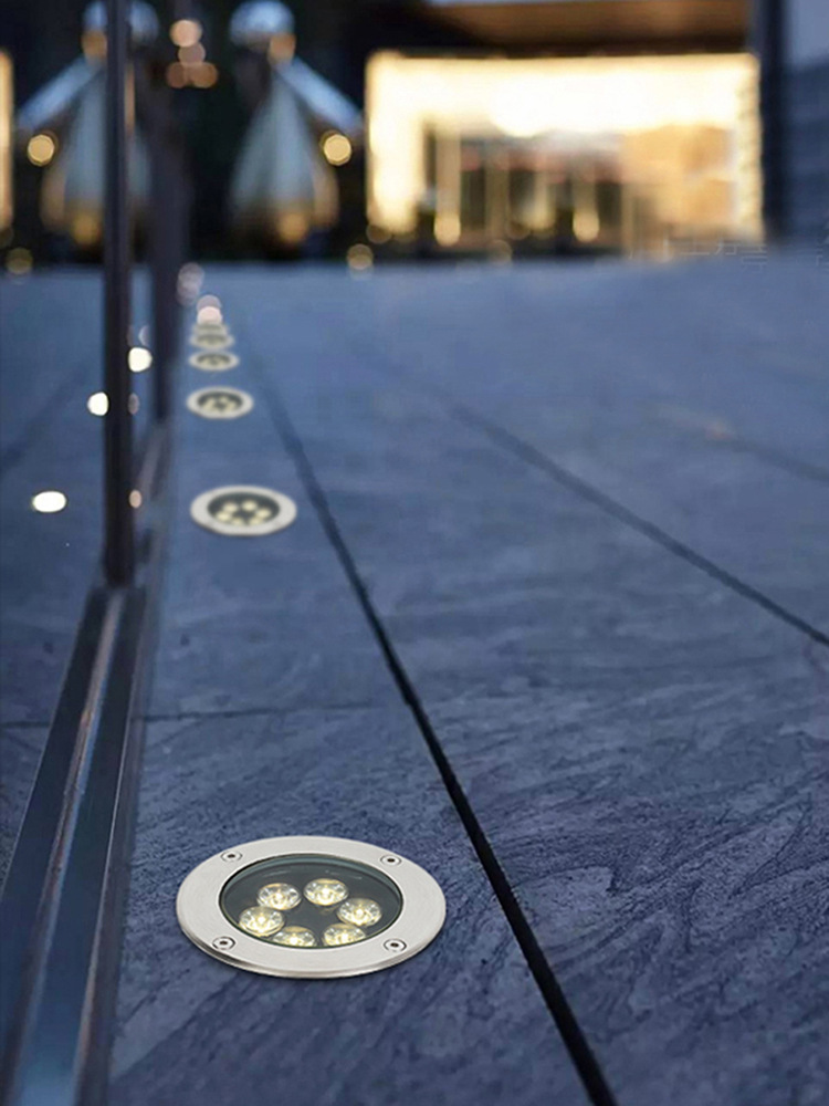 Oteshen LDM07 Series LED Inground Light, 1W to 18W 24&deg; narrow beam stainless steel IP67 outdoor buried landscape uplight
