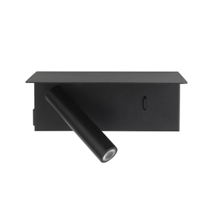 LED Bedside Reading Wall Light With Storage Shelf USB Type-C Charging - Oteshen LBD3920C-2 2W Aluminum Wall Sconce