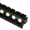 10W Deep Anti-Glare Recessed Linear LED Grille Light - Oteshen LXT0450-10 Five Lamp Aluminum Ceiling Spotlight