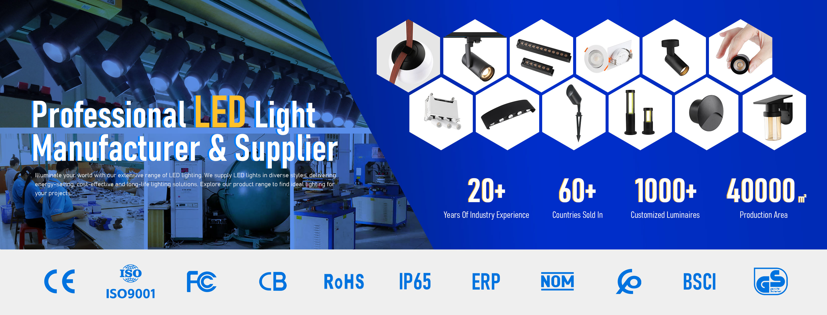 Oteshen Lighting LED factory manufacturer since 2003 Canton Fair exhibitor