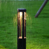 10W IP65 Slatted Hollow COB Aluminum LED Garden Bollard Light, 40/60/80cm Outdoor Landscape Path Lamp - Oteshen LCP0140A-10 LCP0160A-10 LCP0180A-10