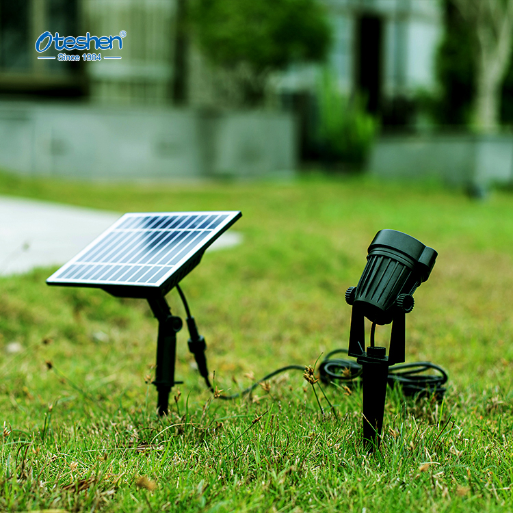 SL1925 series separated solar spike light Oteshen black multi-head outdoor garden accent lamp