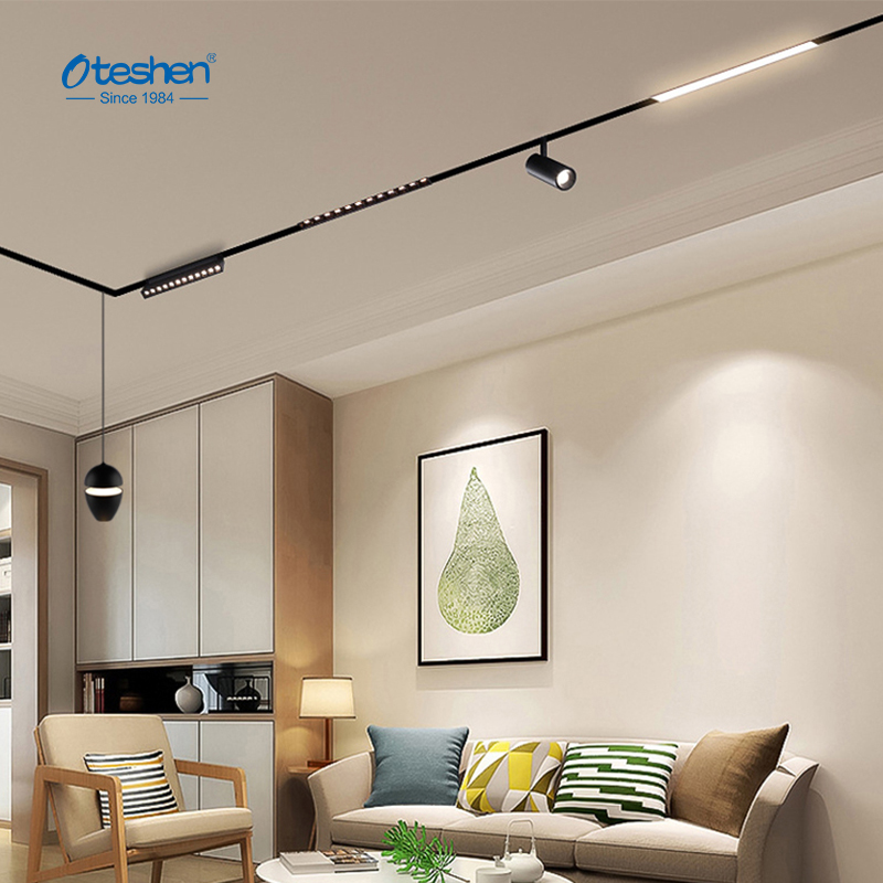 Magnetic spherical pendant light TX2930-9 in modern living room interior