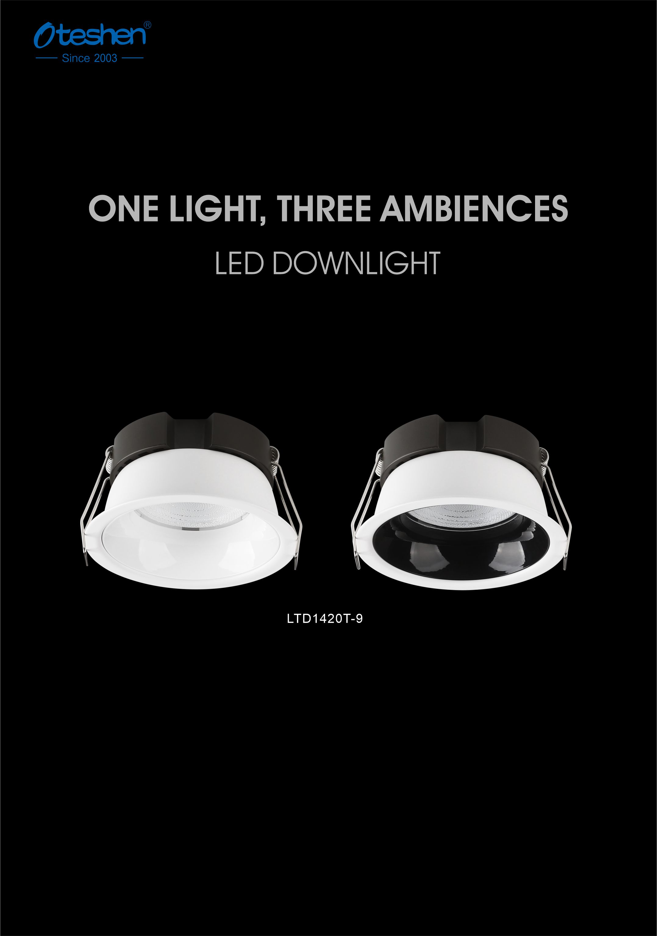 Wholesale Oteshen 3CCT LED recessed downlight, one light three ambiences anti-glare ceiling lamp