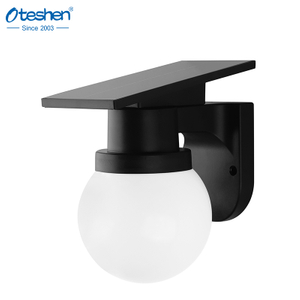 0.9W 3CCT Spherical ABS LED SOLAR WALL LIGHT, IP54 Remote Control Outdoor Solar Garden Wall Lamp Oteshen SL1932AT