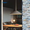 Conical Shade Flexible Magnetic Track Pendant Light, Matte Aluminum Adjustable Hanging LED Dining Lamp - Oteshen LRX1114S-12 LRX1114-12